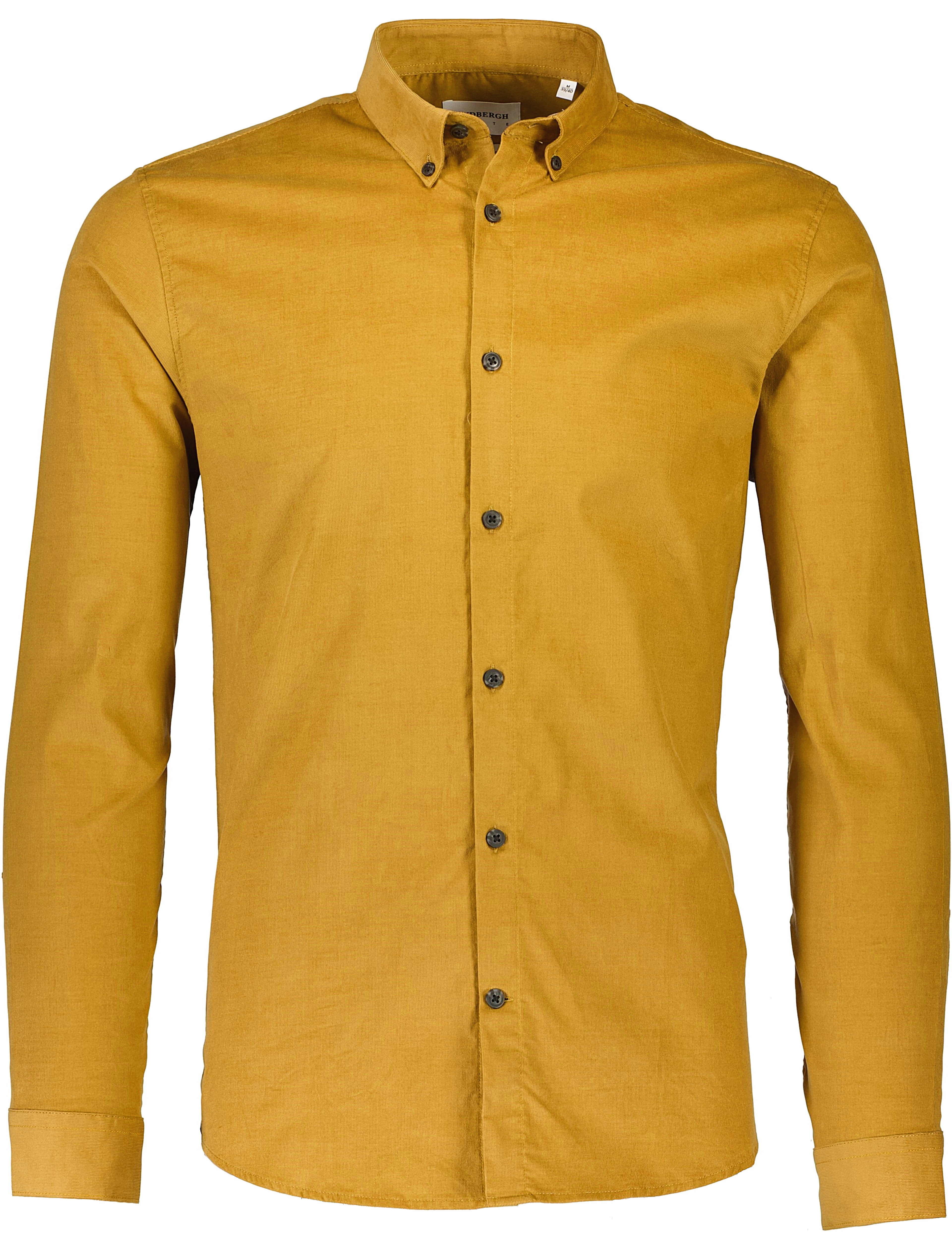 Lindbergh Business casual shirt yellow / dark camel