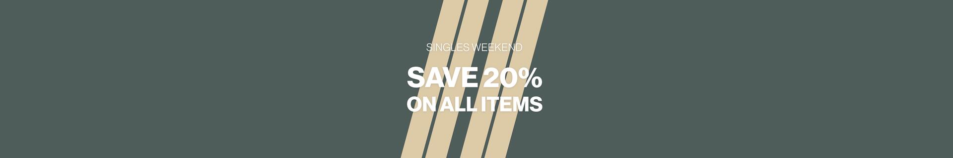 Singles day | 20% on all items | LINDBERGH